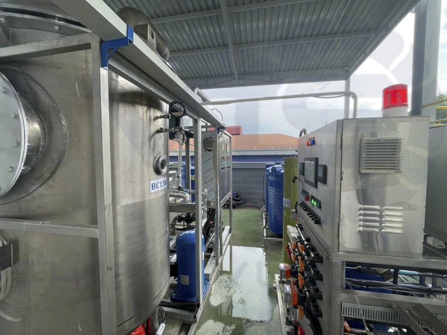 Wastewater treatment system for metal production and electroplating using evaporation technology, 6 m³/day
