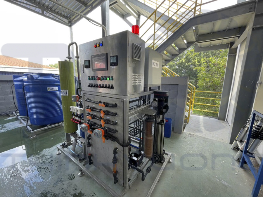 Wastewater treatment system for metal production and electroplating using evaporation technology, 6 m³/day