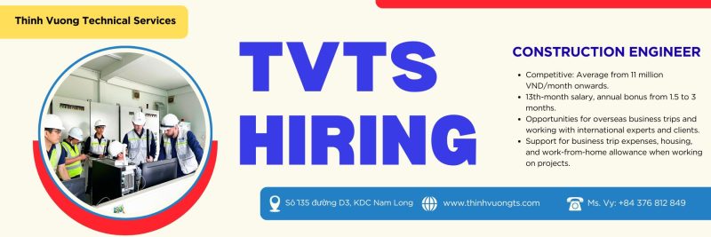 TVTS is recruiting construction engineers in March 2026.