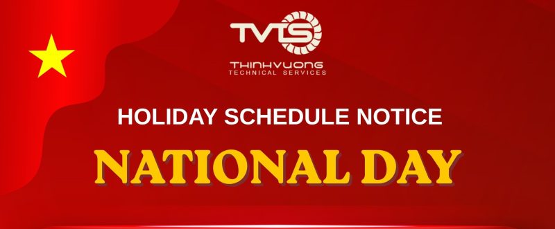 National Day (September 2nd) holiday schedule at TVTS